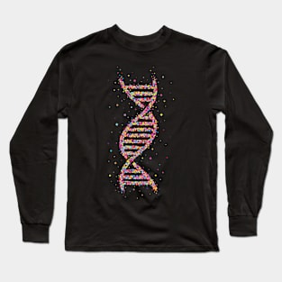 DNA Strand Double Helix Biologist Scientist Long Sleeve T-Shirt